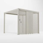Nova Titan Aluminium Pergola 31cm Solid Side Wall Panel | Grey, Pebble & Wood Look | Outdoor Privacy Screen for Louvred Pergola