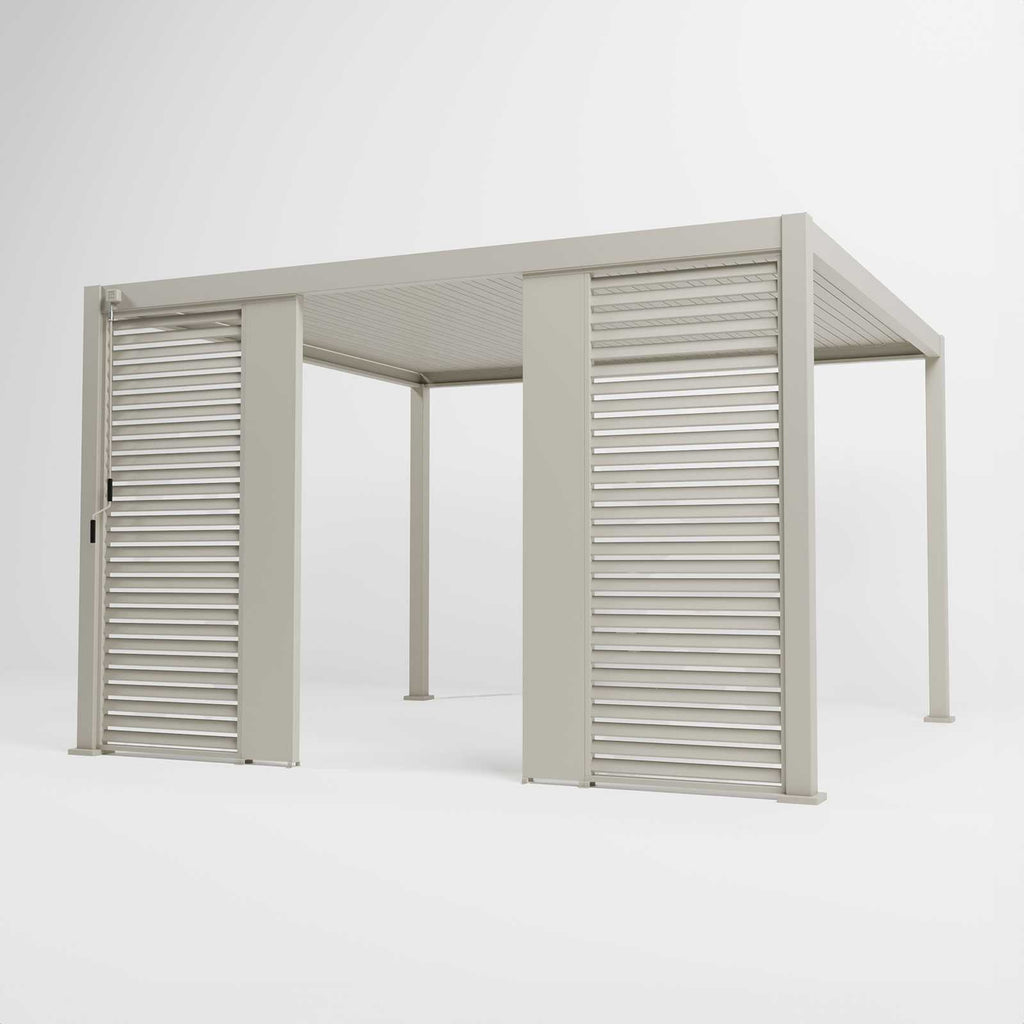 Nova Titan Aluminium Pergola 31cm Solid Side Wall Panel | Grey, Pebble & Wood Look | Outdoor Privacy Screen for Louvred Pergola