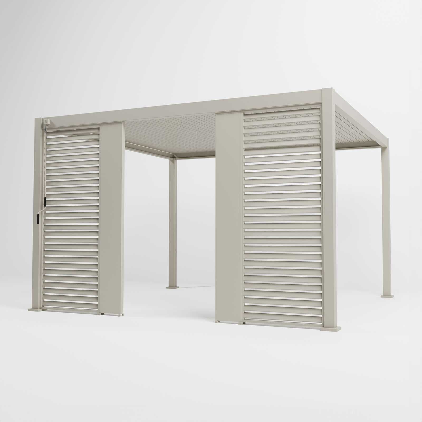 Nova Titan Aluminium Pergola 31cm Solid Side Wall Panel | Grey, Pebble & Wood Look | Outdoor Privacy Screen for Louvred Pergola