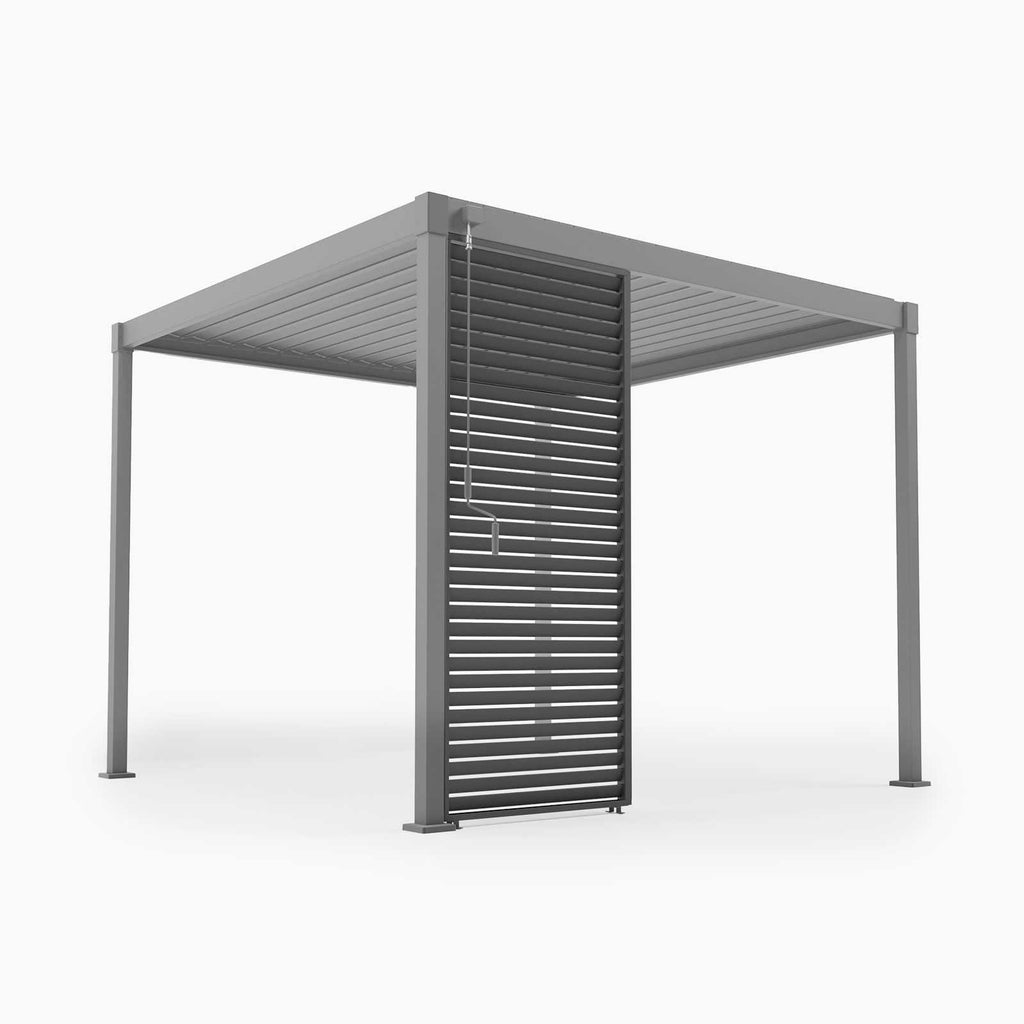 Nova Luna Aluminium Louvred Roof Pergola | Galvanised Steel Garden Pergola with Manual Opening Roof