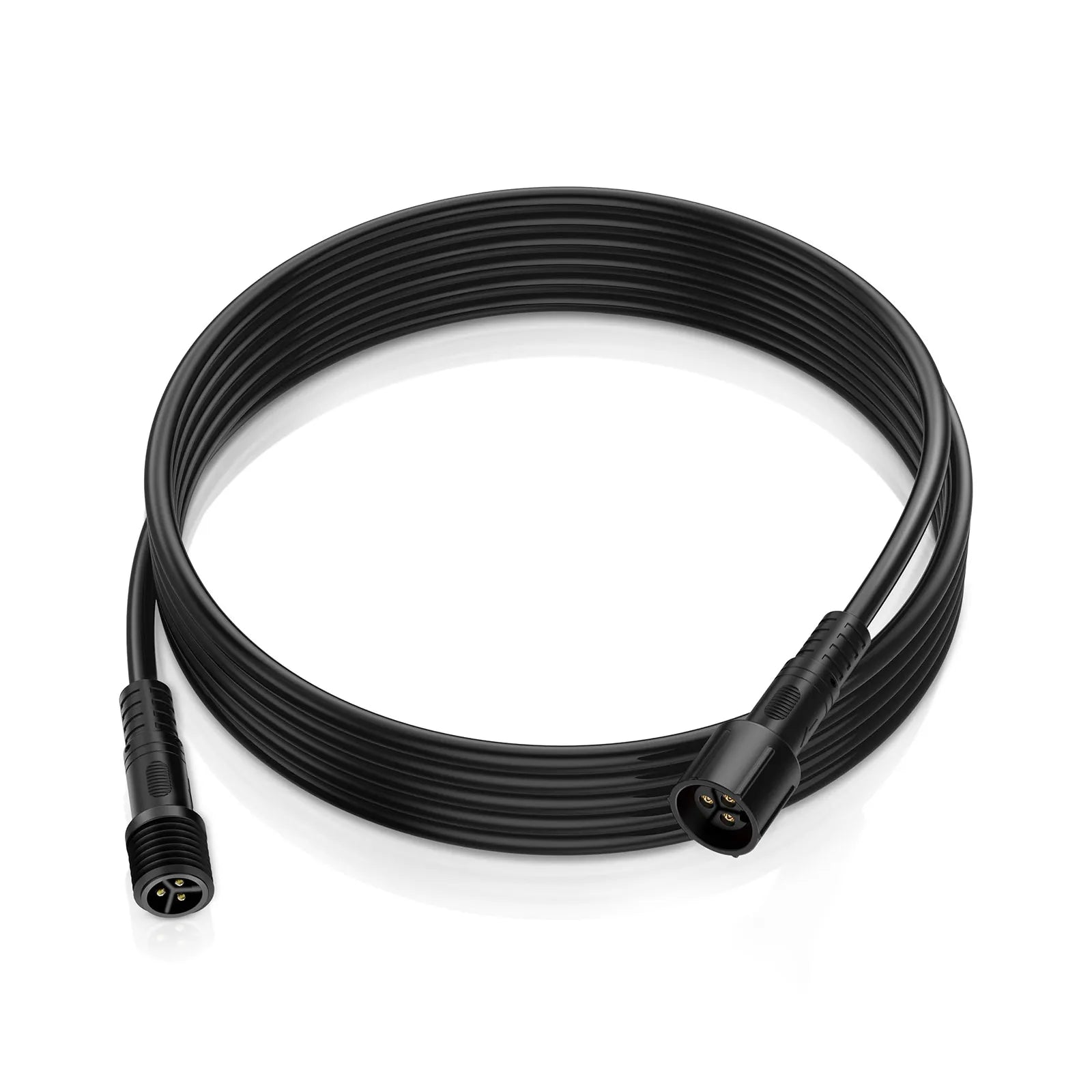 Nova pergola heater 5m extension lead, black cable coiled with waterproof male and female connectors