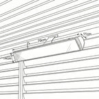 Dimension diagram: the Nova Zesti 2000W measures 79cm long, 14cm high and 11cm deep