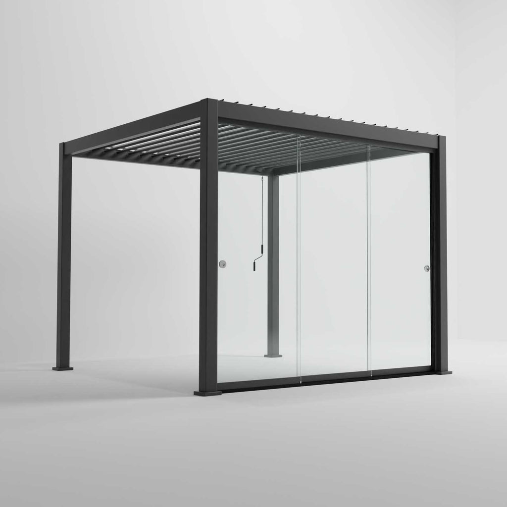 Nova Titan Glass Sliding Doors Pack | Aluminium Pergola Sliding Doors | 3.0M, 3.6M & 4.0M | Grey & Pebble | UK Delivery