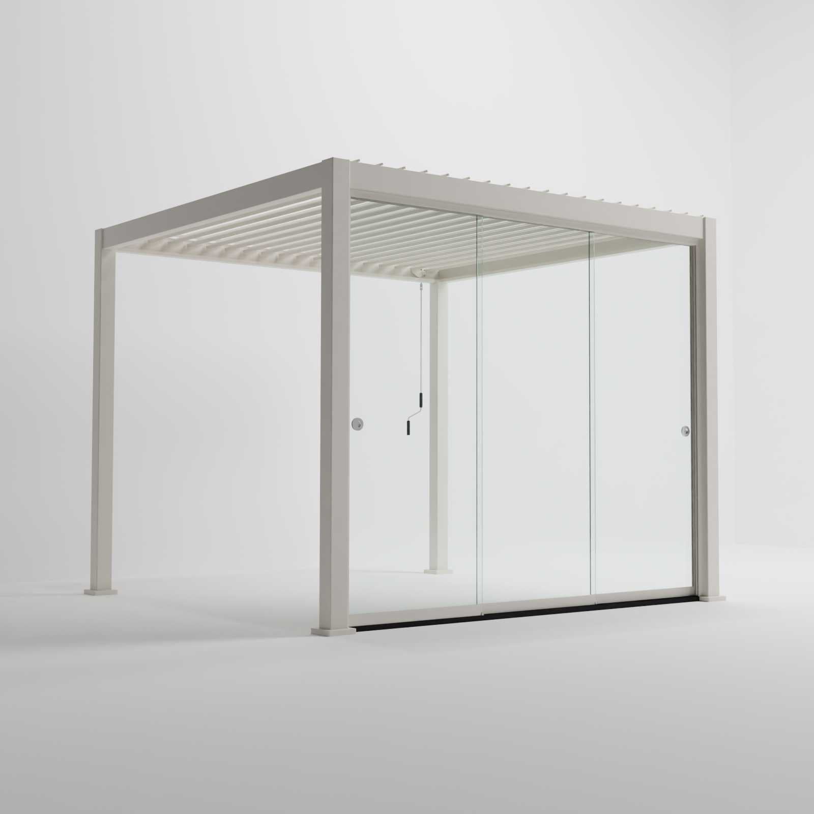 Nova Titan Glass Sliding Doors Pack | Aluminium Pergola Sliding Doors | 3.0M, 3.6M & 4.0M | Grey & Pebble | UK Delivery
