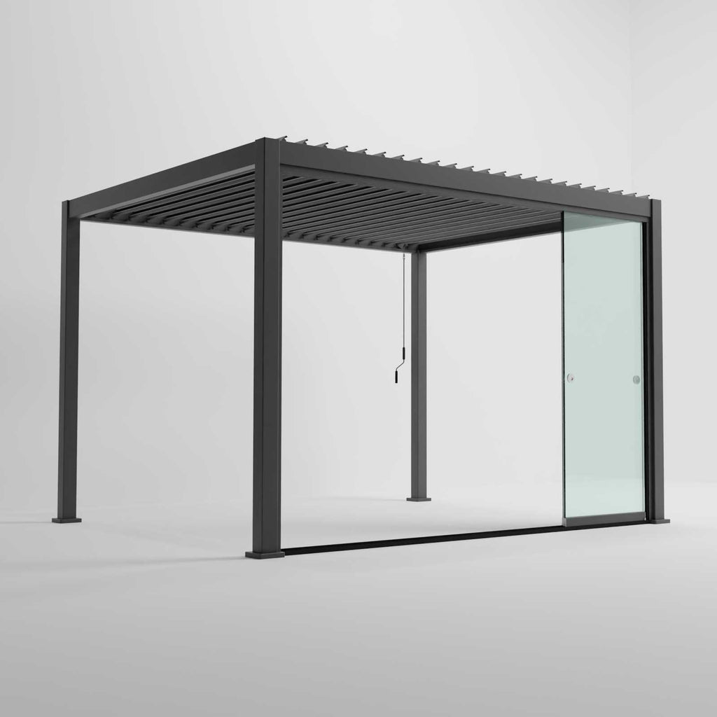 Nova Titan Glass Sliding Doors Pack | Aluminium Pergola Sliding Doors | 3.0M, 3.6M & 4.0M | Grey & Pebble | UK Delivery