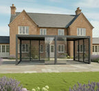 Nova Titan Glass Sliding Doors Pack | Aluminium Pergola Sliding Doors | 3.0M, 3.6M & 4.0M | Grey & Pebble | UK Delivery