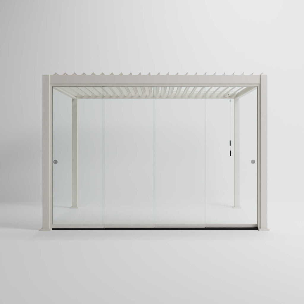 Nova Titan Glass Sliding Doors Pack | Aluminium Pergola Sliding Doors | 3.0M, 3.6M & 4.0M | Grey & Pebble | UK Delivery