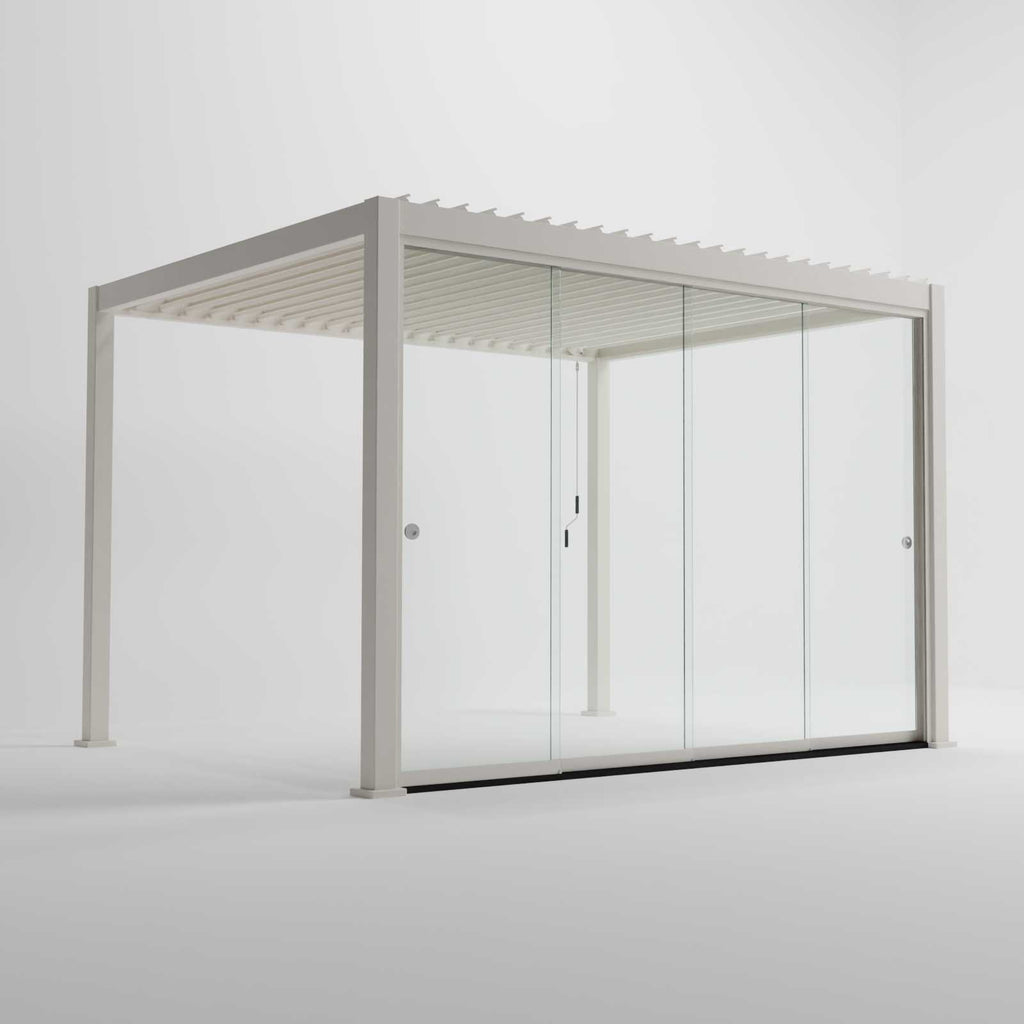 Nova Titan Glass Sliding Doors Pack | Aluminium Pergola Sliding Doors | 3.0M, 3.6M & 4.0M | Grey & Pebble | UK Delivery