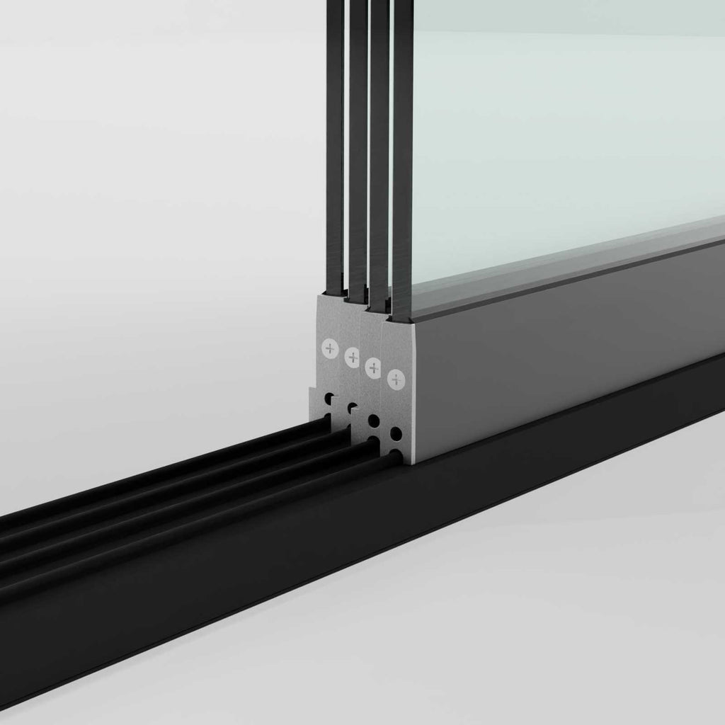 Nova Titan Glass Sliding Doors Pack | Aluminium Pergola Sliding Doors | 3.0M, 3.6M & 4.0M | Grey & Pebble | UK Delivery
