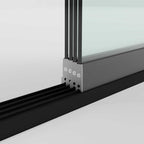 Nova Titan Glass Sliding Doors Pack | Aluminium Pergola Sliding Doors | 3.0M, 3.6M & 4.0M | Grey & Pebble | UK Delivery