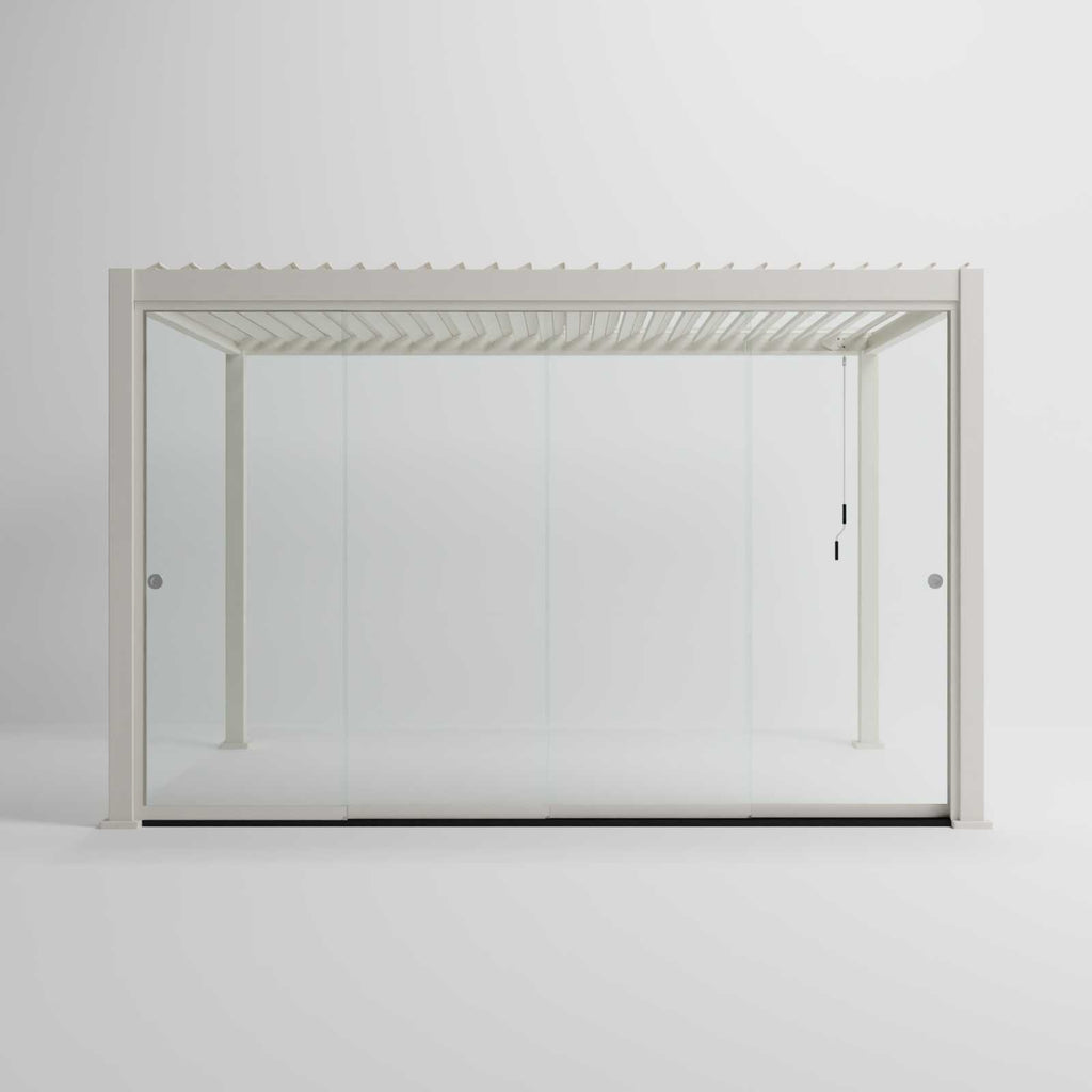 Nova Titan Glass Sliding Doors Pack | Aluminium Pergola Sliding Doors | 3.0M, 3.6M & 4.0M | Grey & Pebble | UK Delivery