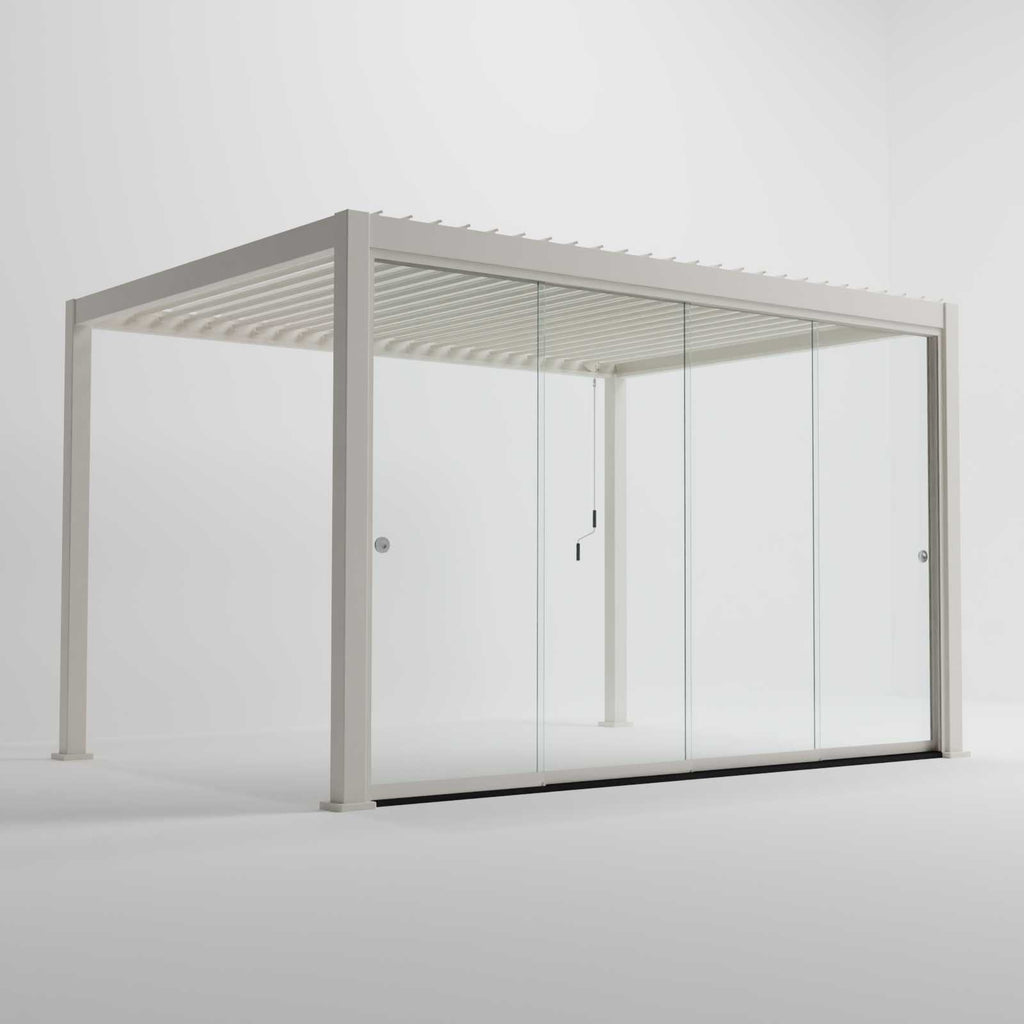 Nova Titan Glass Sliding Doors Pack | Aluminium Pergola Sliding Doors | 3.0M, 3.6M & 4.0M | Grey & Pebble | UK Delivery