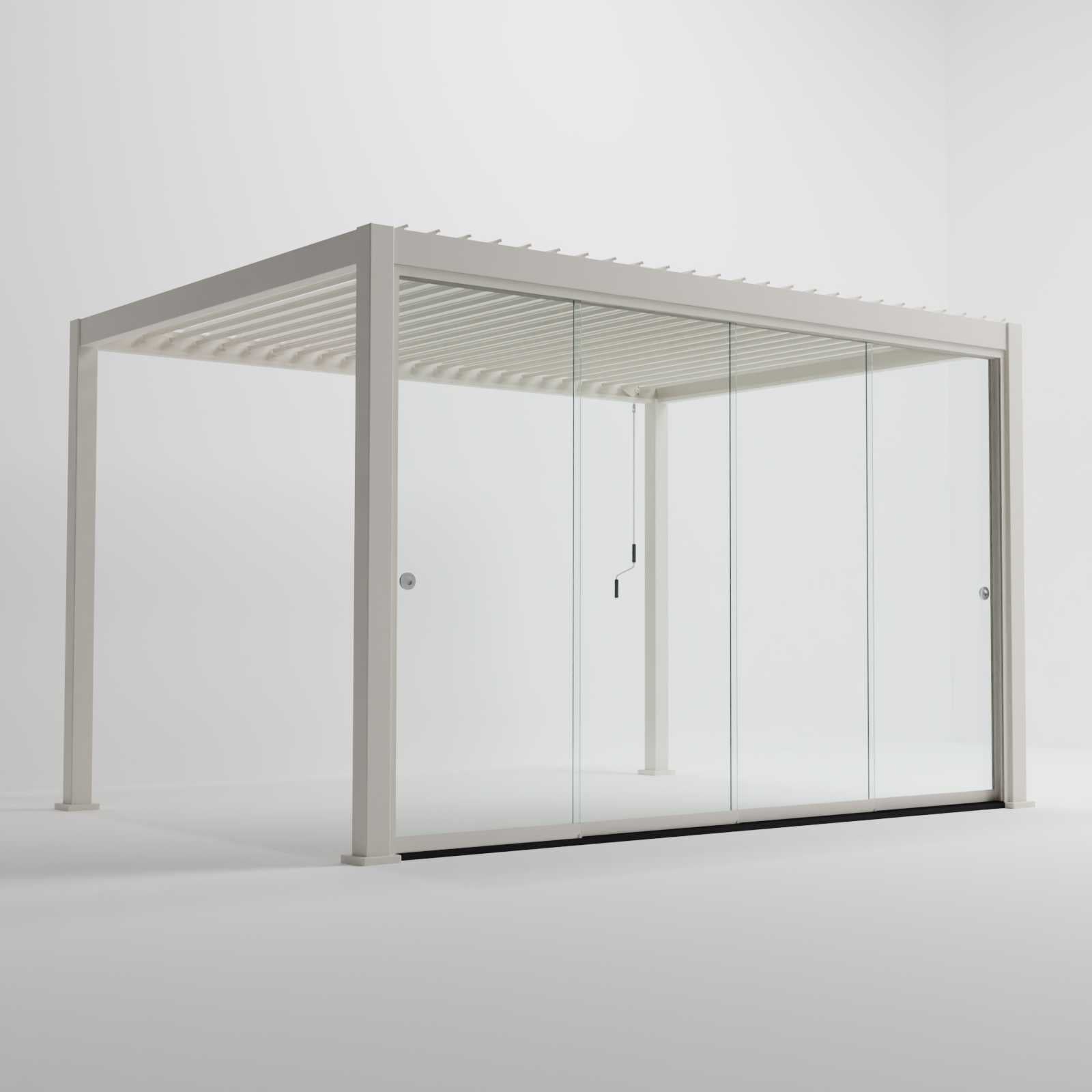 Nova Titan Glass Sliding Doors Pack | Aluminium Pergola Sliding Doors | 3.0M, 3.6M & 4.0M | Grey & Pebble | UK Delivery