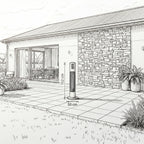 Dimension diagram: the Nova Helios stands 152cm tall on a 50cm base