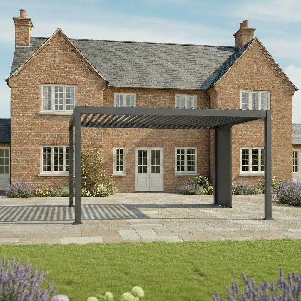 Nova Titan Solid Insulated Side Wall Panel — Aluminium Pergola Side Wall | 1.0m, 1.2m & 1.3m | Grey & Pebble | All-Season Privacy & Thermal Insulation