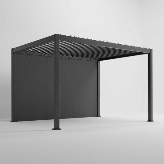 Nova Titan Solid Insulated Side Wall Panel — Aluminium Pergola Side Wall | 1.0m, 1.2m & 1.3m | Grey & Pebble | All-Season Privacy & Thermal Insulation