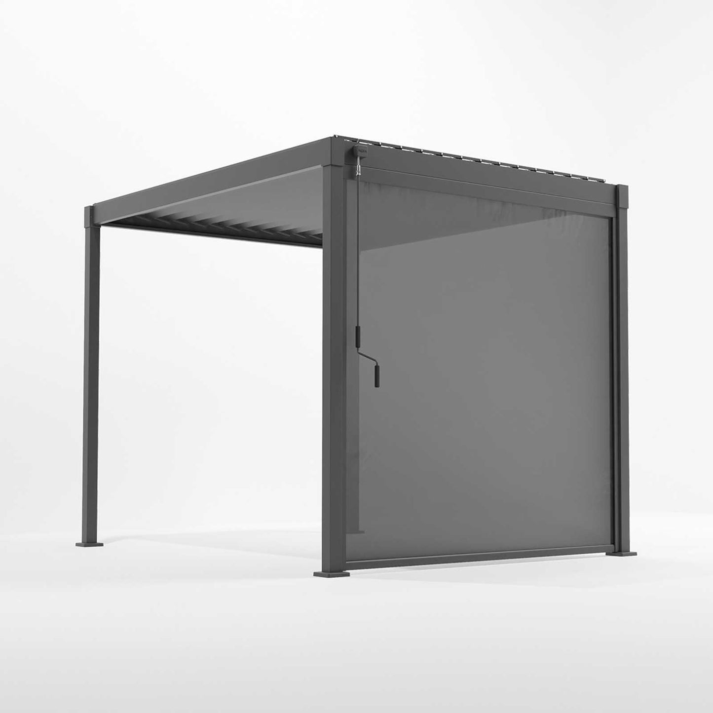 Nova Luna Privacy Screen | Texteline Garden Pergola Side Screen for Shade, Shelter & Privacy — Grey