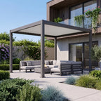 Nova Umbra fixed roof pergola in Grey and Pebble, N26296