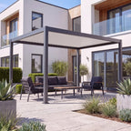 Nova Umbra fixed roof pergola in Grey and Pebble, N26297