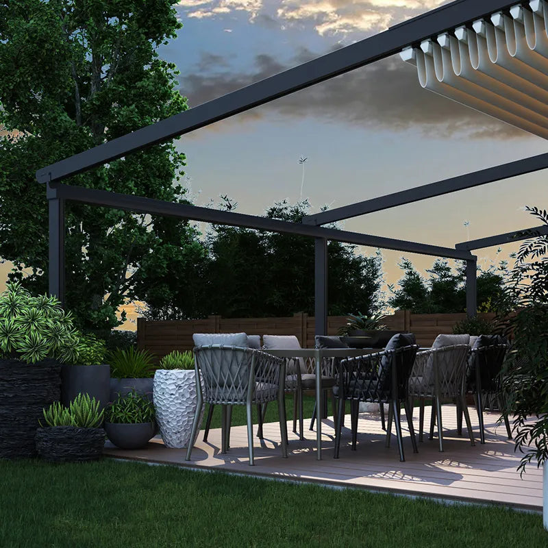 Deponti Verdeca Aluminium Pergola with Motorised Retractable Roof