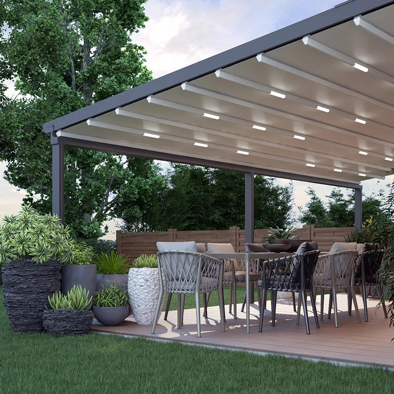 Deponti Verdeca Aluminium Pergola with Motorised Retractable Roof