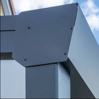 Sleek integrated gutter