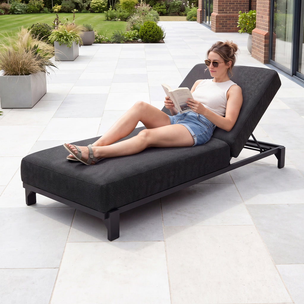 Nova Aire Sun Lounger, Grey, N26038