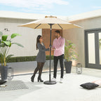 Nova Lyra Aluminium Parasol, 2.4m Round, Beige, N12092