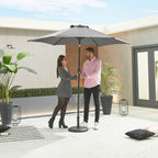 Nova Lyra Aluminium Parasol, 2.4m Round, Grey, N12093