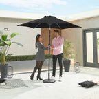 Nova Lyra Aluminium Parasol, 2.4m Round, Black, N15252