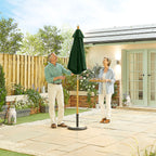 Nova Sylva Wooden Parasol, 2m Round, Green, N15271