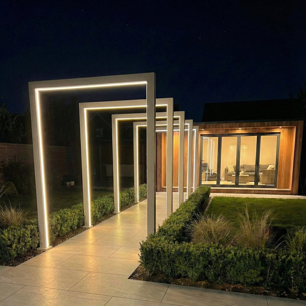 Nova Titan RGBW LED Pathway Arch, 125cm, Single arch, Pebble, N26272