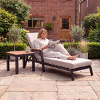 Nova Heidi Sun Lounger Set of 2 with Square Side Table, N25011