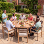 Nova Eleanor 8 Seat Dining Set with 1.8m Round Table, N26004