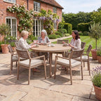 Nova Eleanor 6 Seat Dining Set with 1.5 Round Table, N26003