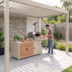 Nova Cook Cab Outdoor Kitchen Workstation, Pebble, N26001
