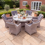 Nova Magnus 6 Seat Dining Set with 1.35m Round Table, N27220