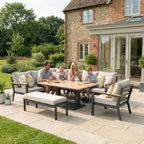 Nova Heidi Left Hand Corner Sofa Lounge Dining Set with Rectangular Rising Table, N25000