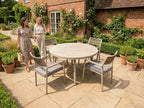 Nova Eleanor 4 Seat Dining Set with 1.1m Round Table, N26002