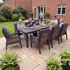 Nova Oscar 8 Seat Dining Set with 2.4 x 0.9m Rectangular Table, Beige, N27022