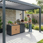 Nova Cook Cab Outdoor Kitchen Workstation, Grey, N26000