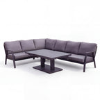 Nova Phoenix L-Shaped Corner Sofa Lounge Dining Set with Rectangular Rising Table, N25019