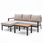 Nova Heidi 3 Seater Chaise Sofa Lounging Set with Rectangular Coffee Table, N25008