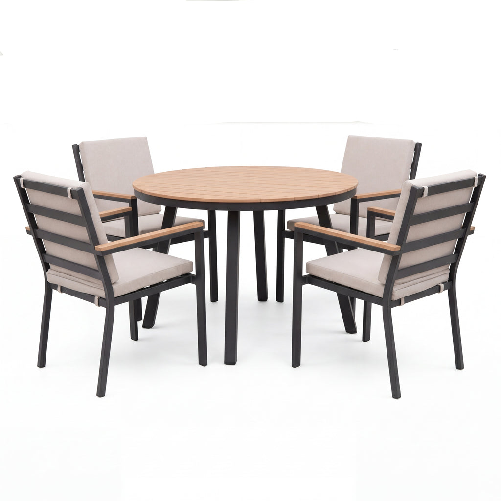 Nova Heidi 4 Seat Dining Set with 1.1m Round Table, N25013