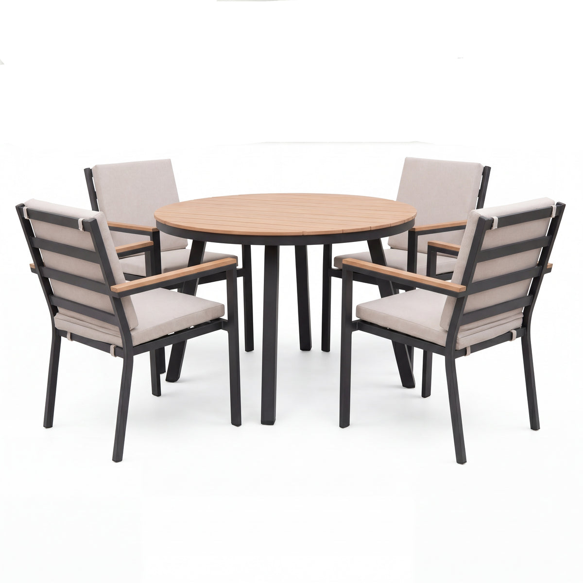 Nova Heidi 4 Seat Dining Set with 1.1m Round Table, N25013