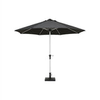Nova Solis Enzo Crank Operated Deluxe Parasol, 3.0m round, Dark grey, N24256