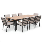 Nova Heidi 8 Seat Dining Set with 2.2 x 1.0m Rectangular Table, N25016
