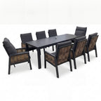 Nova Oscar 8 Seat Dining Set with 2.4 x 0.9m Rectangular Table, Beige, N27022