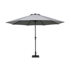 Nova Solis Max Crank Operated Deluxe Parasol, 3.5m round, Light grey, N24261