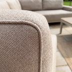 Nova Aire Corner Sofa Lounging Set with Square Coffee Table, Pebble, N27236